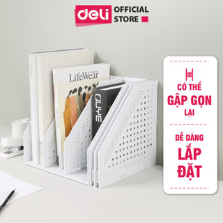 Kệ Đựng Tài Liệu Deli Có Thể Gấp Gọn Kệ Lưu Trữ Giấy Tờ, Giá Để Đồ Sắp Xếp Bàn Học Bàn Làm Việc