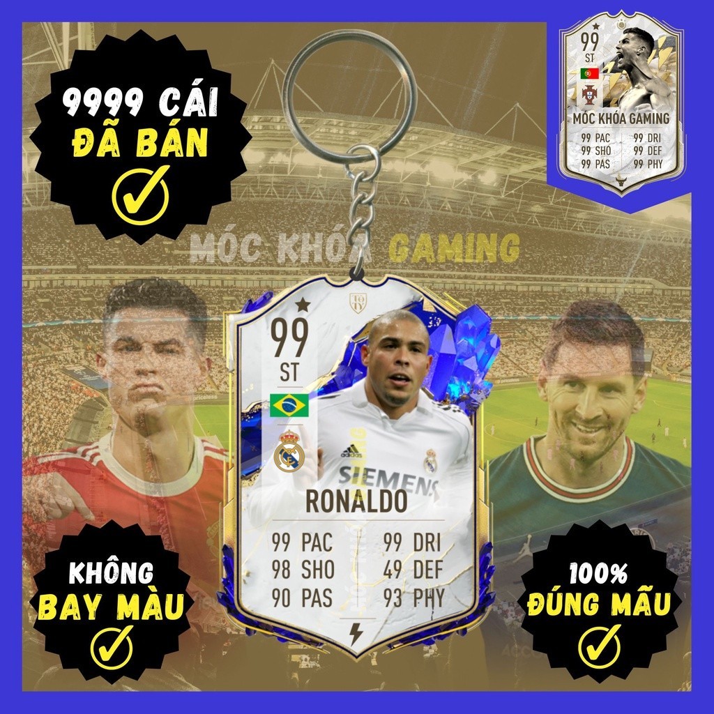 Móc Khóa Ronaldo De Lima Huyền Thoại TOTY