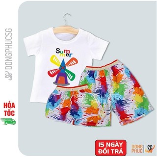 Đồ đi biển nam nữ hoặc nhóm gia đình set gồm áo thun và quần họa tiết nổi bật DDB100 | DONGPHUCSG