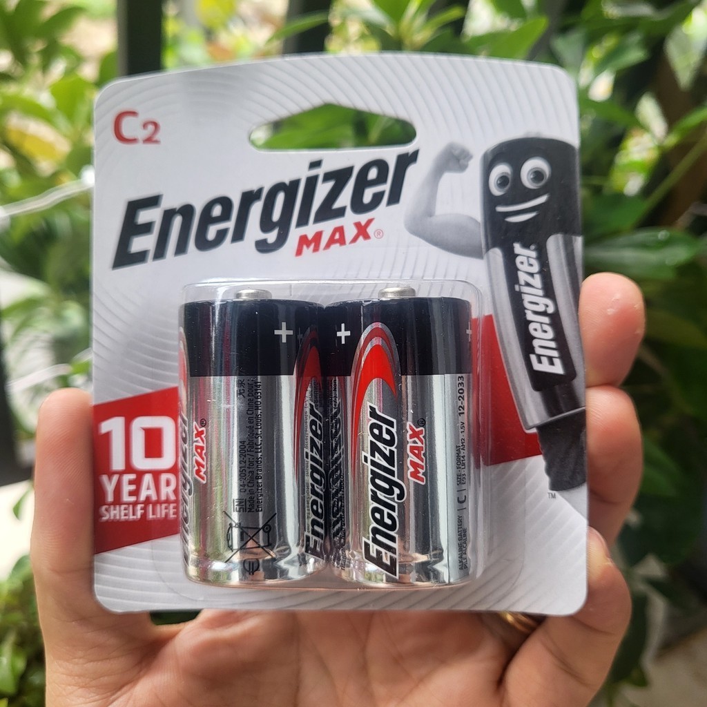 Vỉ 2 pin trung cỡ C Energizer Max