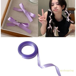 Ivy 2 Yards-Roll Ruy băng tinh tế Y2K Phong cách Ruy băng Bunches Cô gái ngọt ngào Balletcore Bunches Gói sách phế liệu