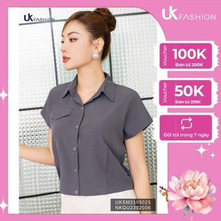 Áo Sơ Mi Nữ Công Sở Thiết Kế NK FASHION, Thiết Kế Tay Chờm Basic Hàn Quốc UKSM2305025