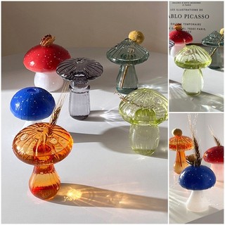 Bình Nấm Sáng Tạo Nhiều Màu Sắc Trong Suốt Bình Hoa Đáng Yêu Hoa Hộp Đựng Trang Trí Nhà Cửa