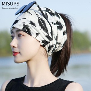 MISUPS Turban, Mũ Baotou chống nắng thoáng khí, Khăn trùm đầu bằng lụa băng mềm mùa hè dành cho nữ