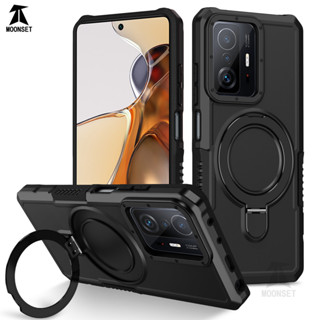 Dành Cho Xiaomi Mi 11T / 11T Pro / 11 Lite 5G NE Ốp điện thoại Có Giá Đỡ Nhẫn PC Cứng Mặt Sau Mềm TPU Edge Quân Sự Cấp Chống Rơi Vỏ Mỏng Chống Sốc