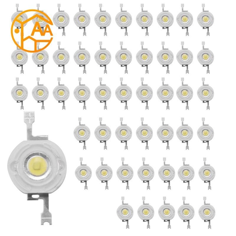 50 Chiếc 1W Diode Công Suất Cao Trắng Mát Hạt Led 1 Watt Chip Đèn 3V-3.4V