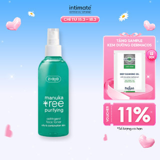 Nước Cân Bằng Manuka Tree Purifying Astringent ZIAJA Hỗ Trợ Se Khít Lỗ Chân Lông, Dưỡng Ẩm Cho Da 200ml