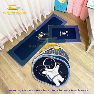 Combo thảm lau chân, 1 bộ bếp 2 tấm
