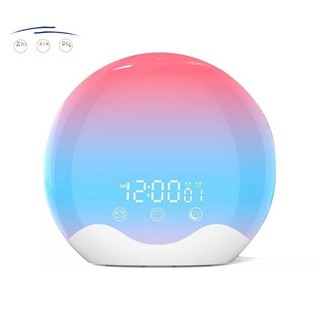 Đồng hồ báo thức Sunrise Wake Up Light với điều khiển bằng cảm ứng, Đồng hồ báo thức ánh sáng hai mặt cho phòng ngủ, Báo thức kép & Ngáy Dễ dàng cài đặt