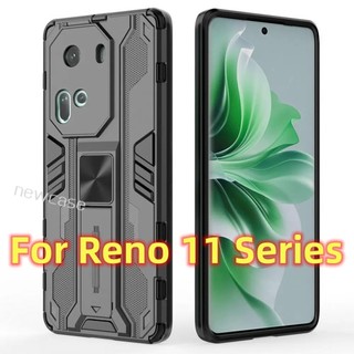 Vỏ Giá Đỡ Phong Cách Mecha Cho Oppo Reno 11 Pro 5G 2024 Reno11 11Pro Full Camera Bảo Vệ Điện Thoại Vỏ Giáp Chống Rơi Vỏ Cứng Chống Sốc Giá Đỡ Mặt Sau