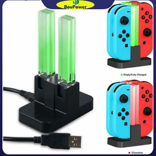 Đế sạc BouPower Tương thích với Nintendo Switch Joy Con với cột đèn LED Chỉ báo Trạm sạc có