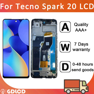 Dành cho tecno spark 20 kj5 lcd có khung màn hình hiển thị bảng số hóa cảm ứng