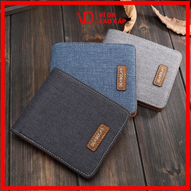 Ví nam vải canvas Deabolar chống nước cầm tay nhiều ngăn, bóp nam canvas nhỏ gọn AFC5433 [VD Luxury_