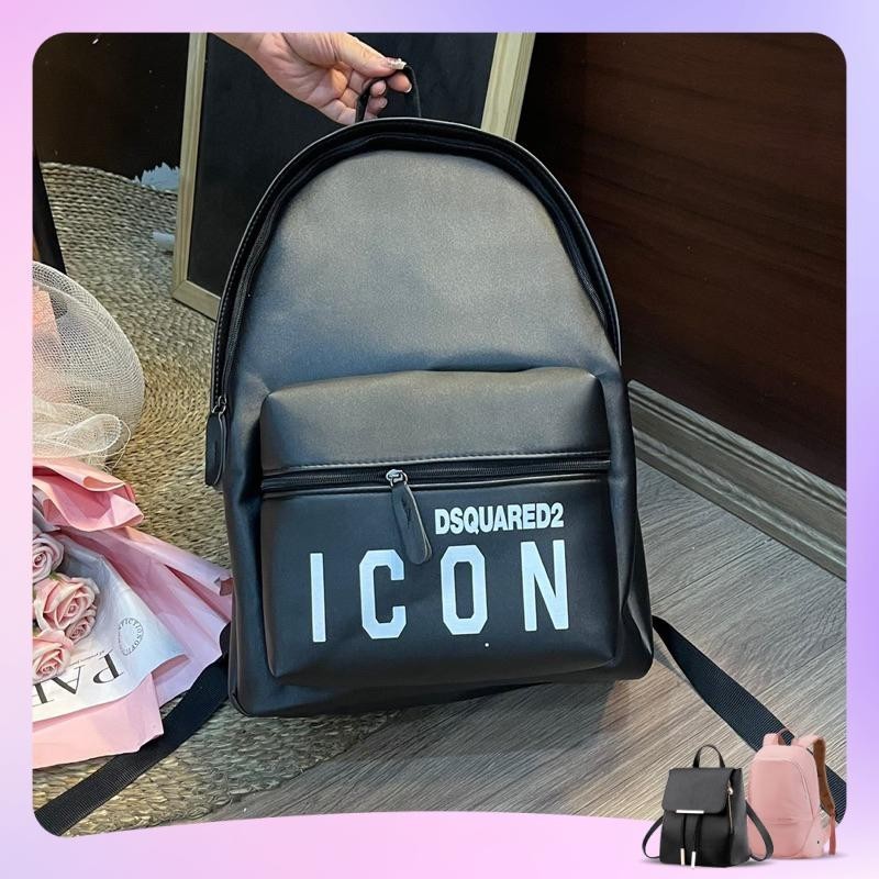 Balo Icon Thome Bbr Hót Trend Thời Trang Nam 2024-Balo Hoạ Tiết Chữ Nổi Chất Da Pu sẵn hàng