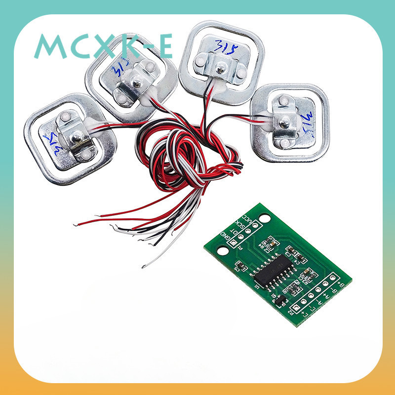 4 50kg Cân Con Người Load Cells & HX711 AD Kit Chống Căng Thẳng Cảm Biến Trọng Lượng