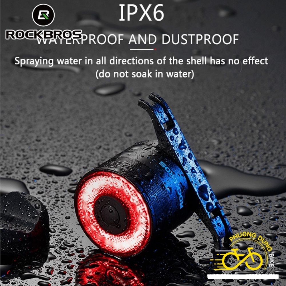 Đèn hậu - Đèn sau xe đạp ROCKBROS SAMURAI Q3 phanh thông minh