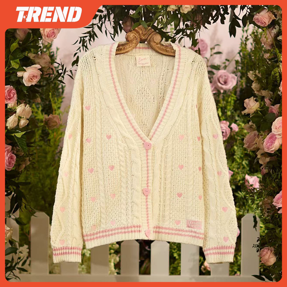Taylor Swift Lover Album Cardigan Vintage Thêu Áo Len Nam Nữ Plus Size Thu Đông Thời Trang Dệt Kim C