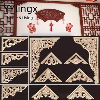 YYlingx thủ công bằng gỗ lanfy, multi-styles đồ thủ công chạm khắc bằng gỗ hoa tự nhiên, đồ trang trí góc độc đáo khung trang trí cửa tường