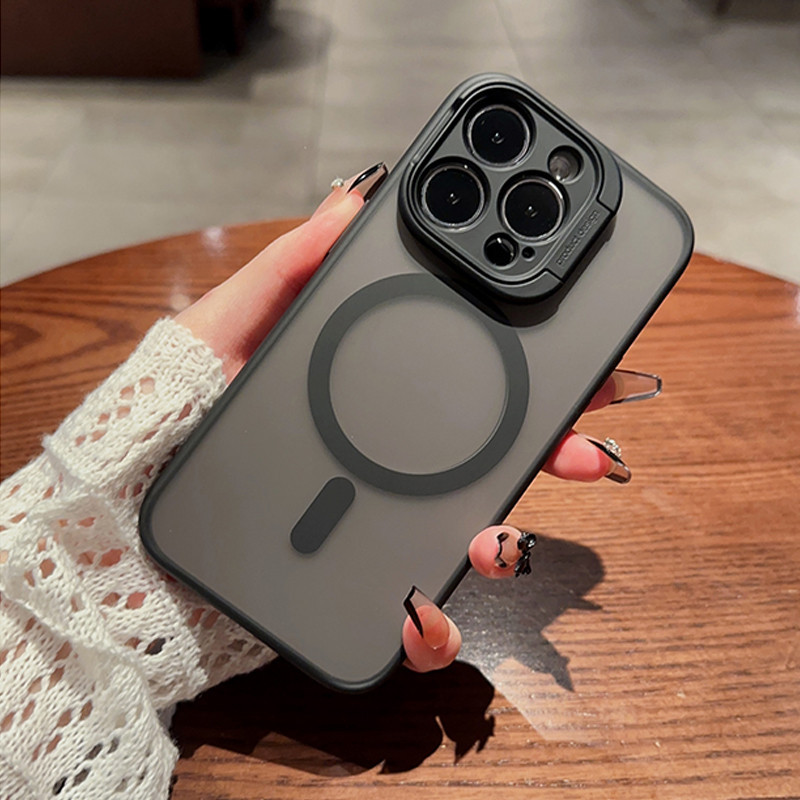 Ốp Điện Thoại Bằng PC Cứng Mạ Điện Từ Tính Kèm Khung Mạ Điện Cho IPHONE12 13 MAX PRO 14 15 MAX PRO P