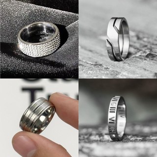 Combo 4 Nhẫn thiết kế Unisex nam nữ, nhẫn thời trang, thép titan không gỉ - Cactus Accessoriess