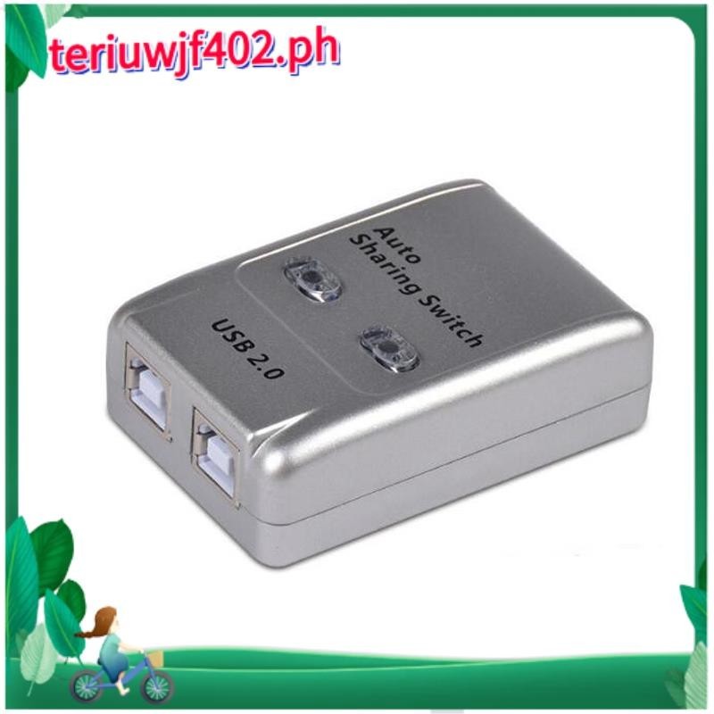 【●TI●】 Công tắc chia sẻ tự động FJGEAR USB 2.0 Bộ chuyển đổi HUB 2 cổng cho 2 máy in PC Thiết bị chu