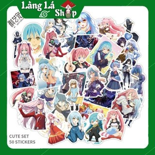 Miếng dán Sticker Anime Manga Tensei Shitara Slime Datta Ken trọn bộ 50 hình - In rõ ràng sắc nét khó tróc