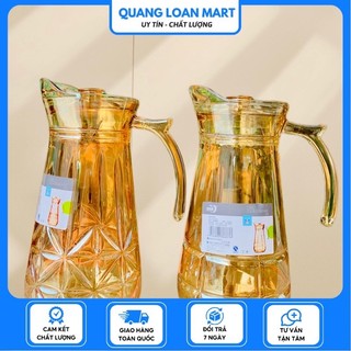 Bình thuỷ tinh 1.7l đựng nước chịu nhiệt cao, bình đựng nước phòng khách sang trọng, bình thuỷ tinh dày dặn