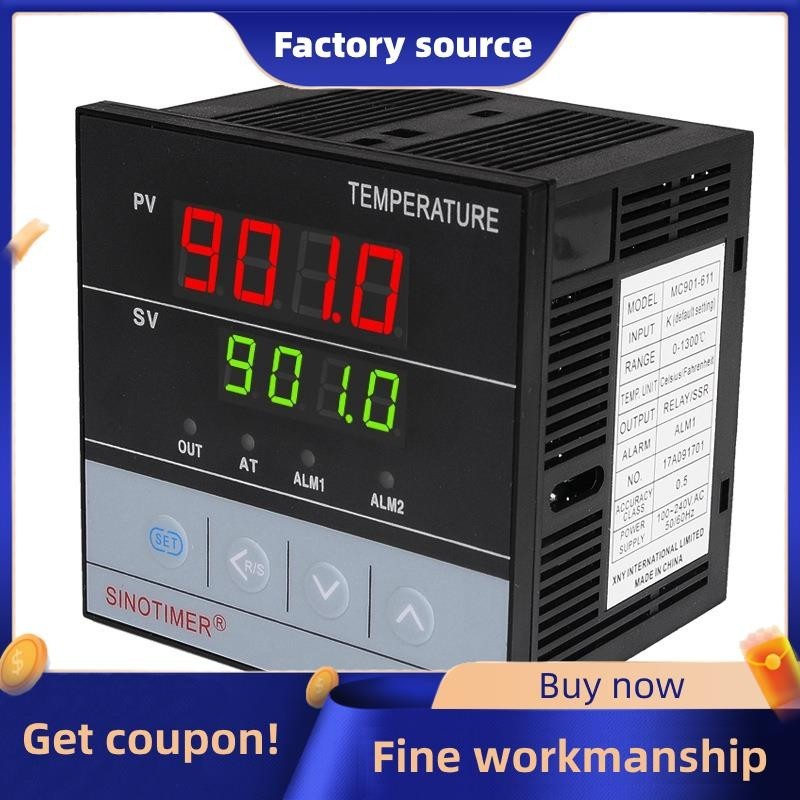 SINOTIMER MC901 Bộ điều khiển nhiệt độ PID chống nước kỹ thuật số K Loại PT100 Đầu vào cảm biến Rơle