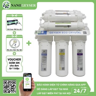 Máy lọc nước nano geyser eco crystal 8 cấp, lọc trực tiếp, không điện, không nước thải