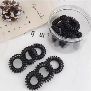 Dây buộc tóc dây điện thoại cho nữ, Dây buộc tóc phong cách Hàn Quốc, Dây buộc tóc đơn giản, Dây đeo cao su màu đen
