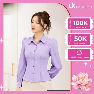 Áo Sơ mi dài tay Sup eo UK Fashion công sở Tay Dài  Thời Trang Basic Chất Liệu Vải Hàn Mền Mịn, Thoáng Mát UKSM2307011