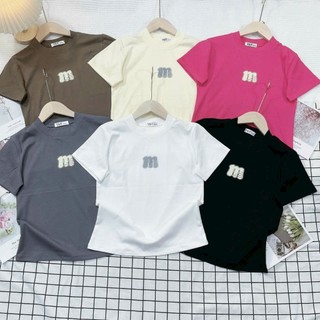 Áo Baby Tee Trơn Chữ M Borip Co Dãn 4 Chiều - Thiên An Shop