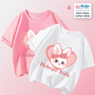 Áo thun mùa hè bé gái (Tặng hình in tên bé) RABBIT Áo thun ngắn tay trẻ em MEBOSA KIDS cotton dày dặn co dãn MEBOSA105