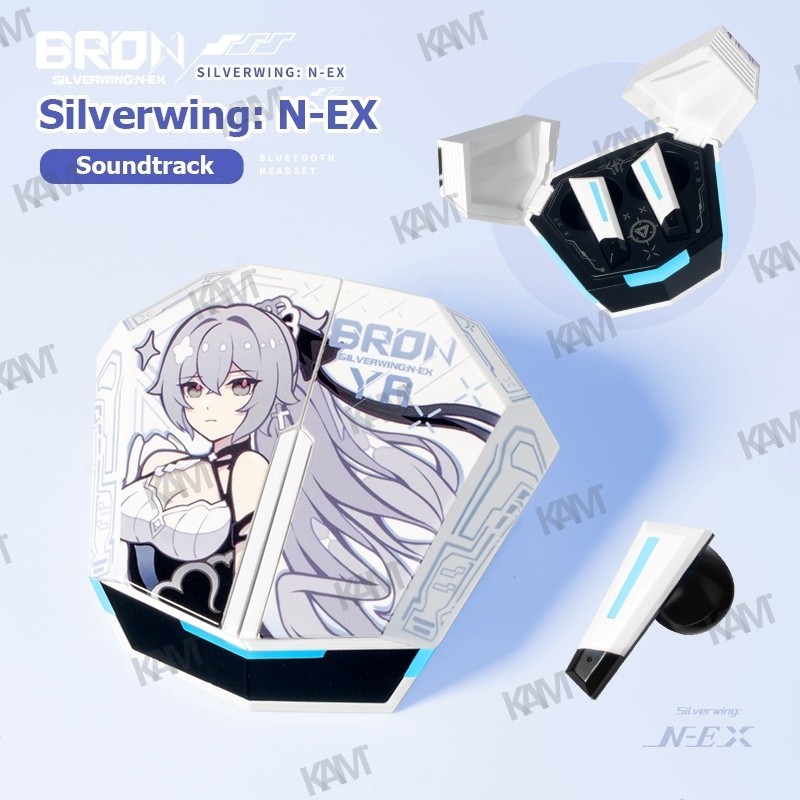 [Kam]Honkai Impact 3 Silverwing: Tai nghe Bluetooth không dây N-EX Bronya Elysia, tai nghe nhét tai 