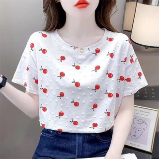 Áo thun ngắn tay mùa hè dành cho nữ mùa hè 2024 Phong cách mới Phiên bản Hàn Quốc Áo thun nửa tay dáng rộng Áo sơ mi nhỏ phù hợp