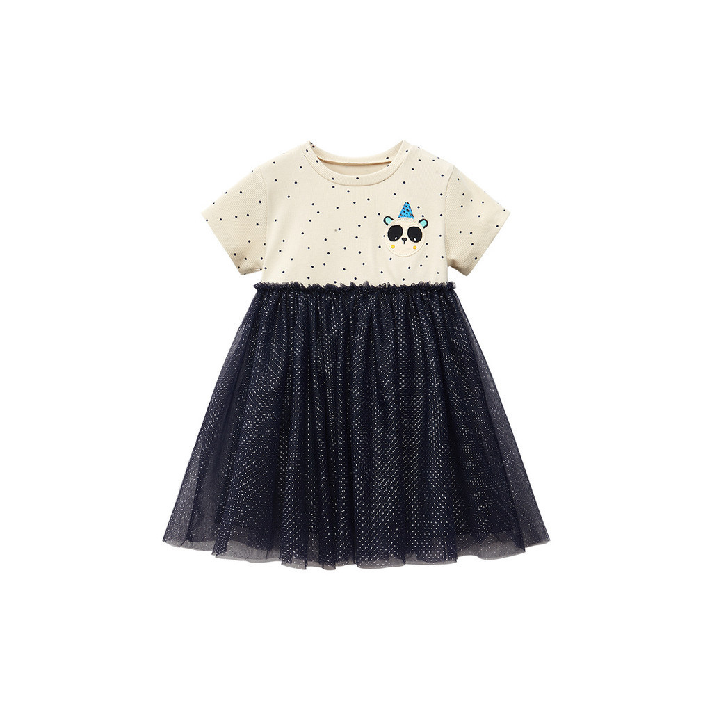 Đầm Công Chúa Tay Dài Chất Liệu cotton Thêu Họa Tiết Xinh Xắn Cho Bé Gái