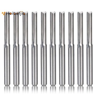 10 chiếc 2 sáo cnc router bits 3.175mm khe thẳng thép vonfram phay cắt cho gỗ nhựa