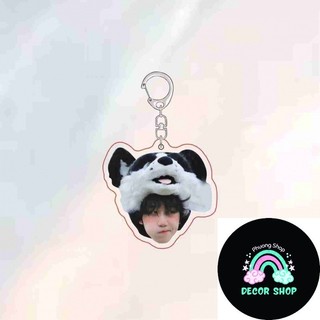 Xu Minghao thiết bị ngoại vi mười bảy móc khóa acrylic trong suốt mặt dây chuyền nhỏ vui điêu khắc cát biểu tượng cảm xú