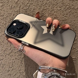 Ốp Điện Thoại Thích Hợp Cho Iphone 15 12pro 14plus 11 12 13 14 15promax X XS XSMAX XR 7 8plus Ins Wind Gradient Ngôi Sao Năm Cánh Màu Mờ Bạc Chống Sốc Lỗ Lớn Bao Gồm Tất Cả Vỏ Bảo Vệ AJ8L