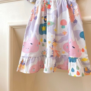 Váy cánh tiên cho bé gái, váy xinh bé gái kiểu dáng đuôi cá O.P Kids 5462 , váy 2 dây cánh tiên chất thô cotton Hàn