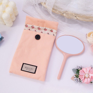 Gương mỹ phẩm cầm tay màu hồng Ký túc xá sinh viên Túi đựng gương di động Quà tặng sinh nhật