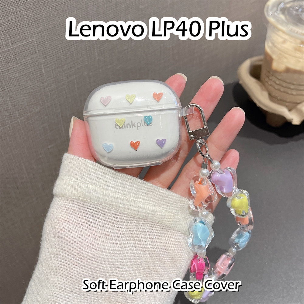 Dành Cho Lenovo LP40 Plus Ốp Lưng Hoạt Hình Tối Giản Bướm Silicon Mềm Vỏ Tai Nghe