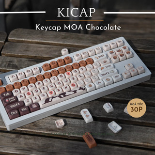 Bộ keycap moa chocolate pbt dyesub 136 nút