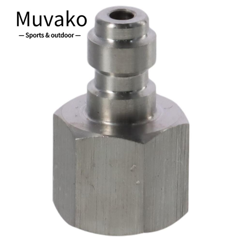 Muvako Bộ chuyển đổi phích cắm kết nối nhanh 8mm, Phụ kiện sạc bóng sơn PCP Sợi nữ, Thép không gỉ 1 / 8 NPT chính xác có niêm phong Vòng chữ O