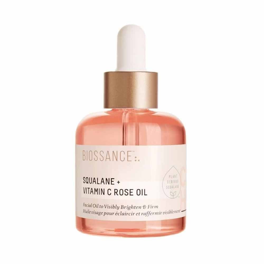 BIOSSANCE Squalane + Vitamin C Rose Oil, Advanced Facial Oil - Brightening 30ml