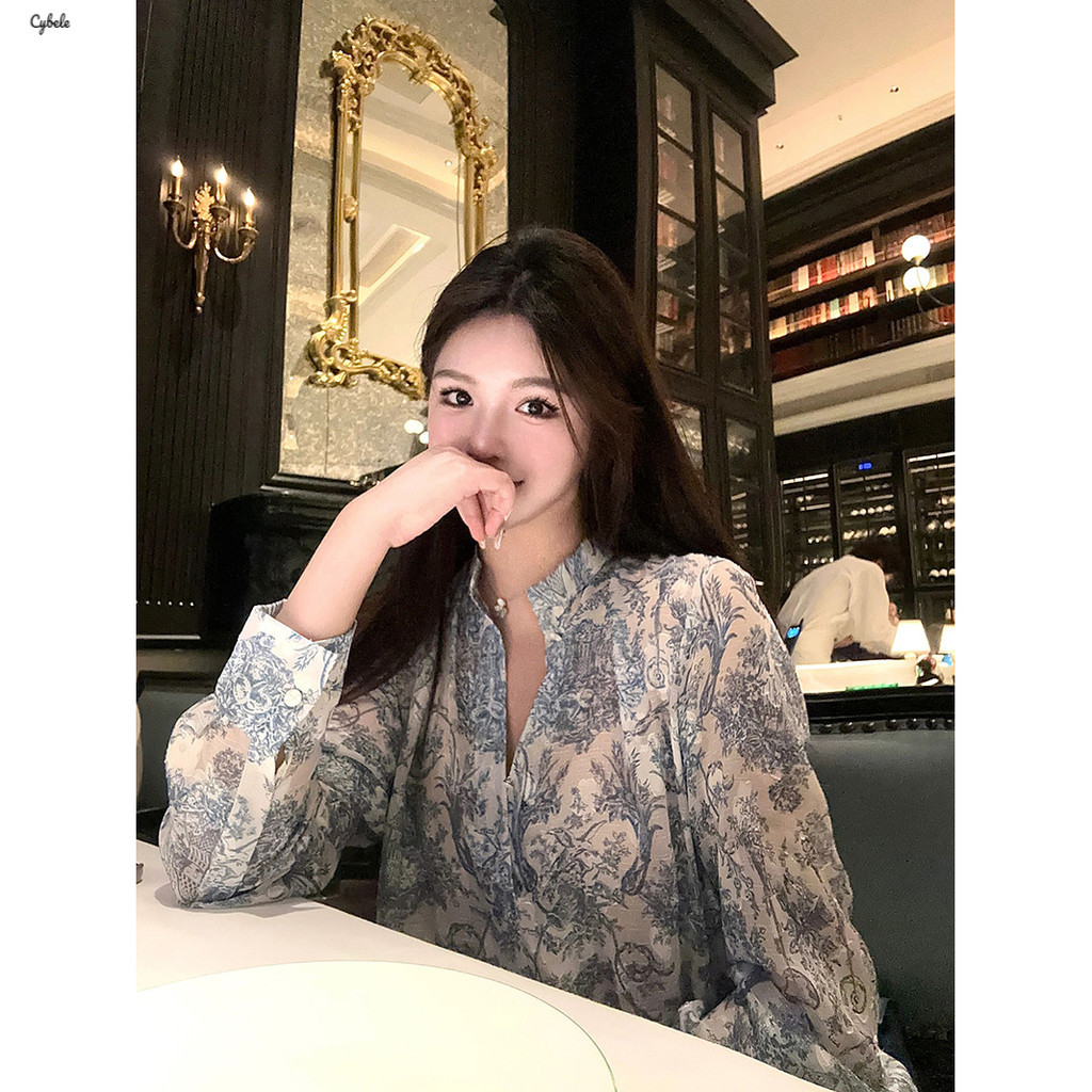 Cybele Áo Sơ Mi áo sơ mi nữ áo kiểu hàn quốc tráng lệ trendy nhí nhảnh thanh lịch WCS2430HYM 12Z240319
