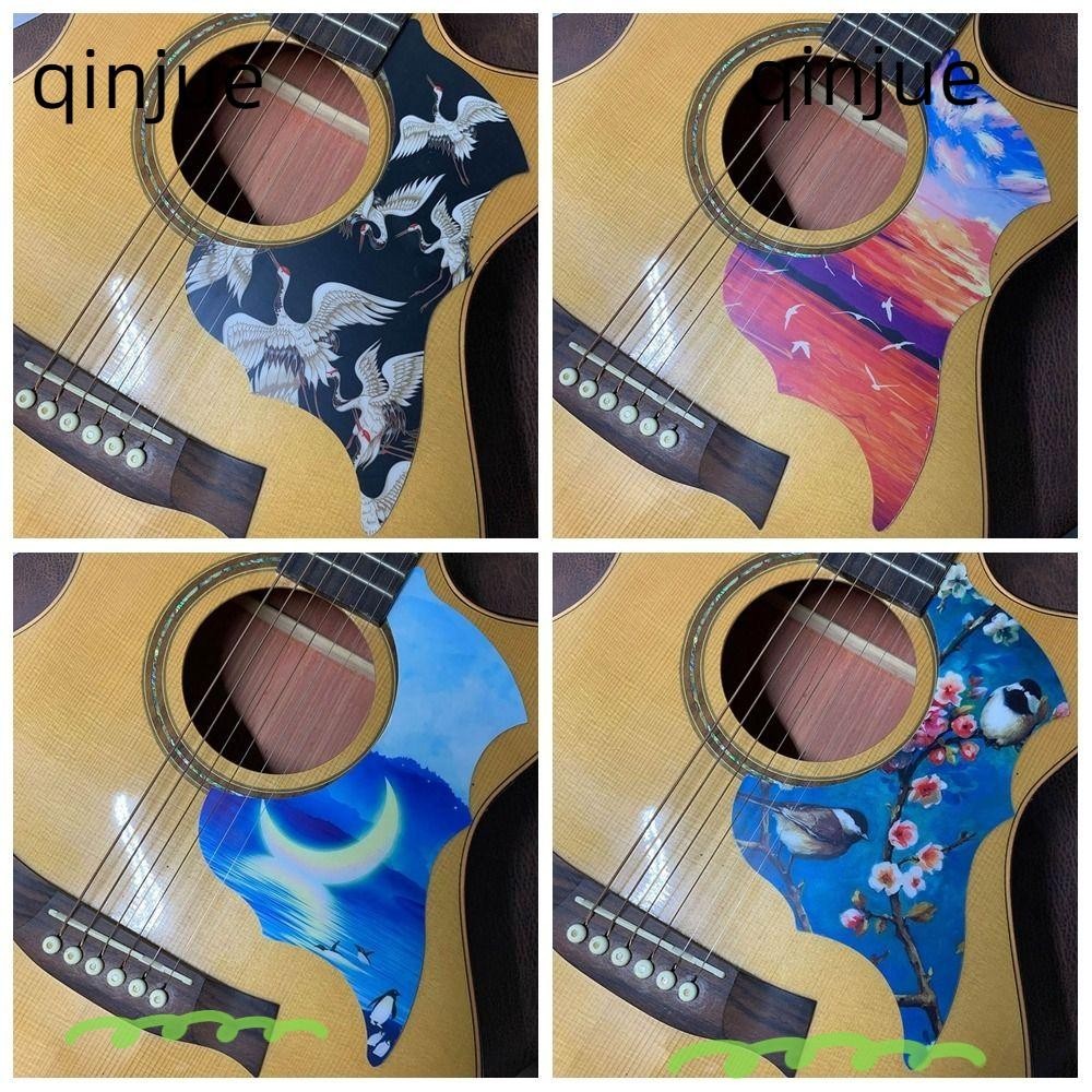 Đĩa chống trầy xước QINJUE, Nhãn dán Pickguard đàn Guitar nhiều màu in