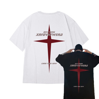 30kg-130kg có size lớn M-8xl Áo thun 100% cotton unisex nam nữ form rộng tay lỡ phông in hình ngôi sao đơn giản