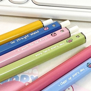 Beaver loopy Press Pen Bút Gel Giá Trị Cao ins Phong Cách Bàn Chải Bút Câu Hỏi Sinh Viên Bền Đẹp Cô Gái Trái Tim Vuông Bút