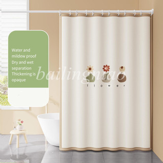160g / vuông Vải Polyester dày chống thấm nước Rèm tắm chống nấm mốc